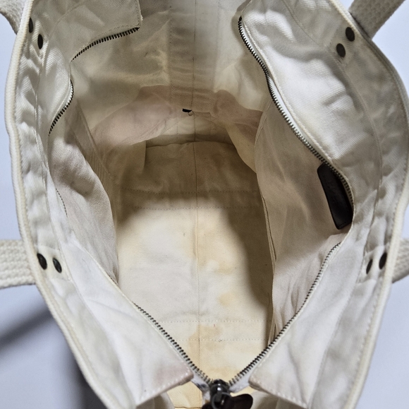 Vtg Polo Ralph Lauren Big Pony Heavy Canvas Tote Book Bag Rare Distressed Preppy - Picture 15 of 16